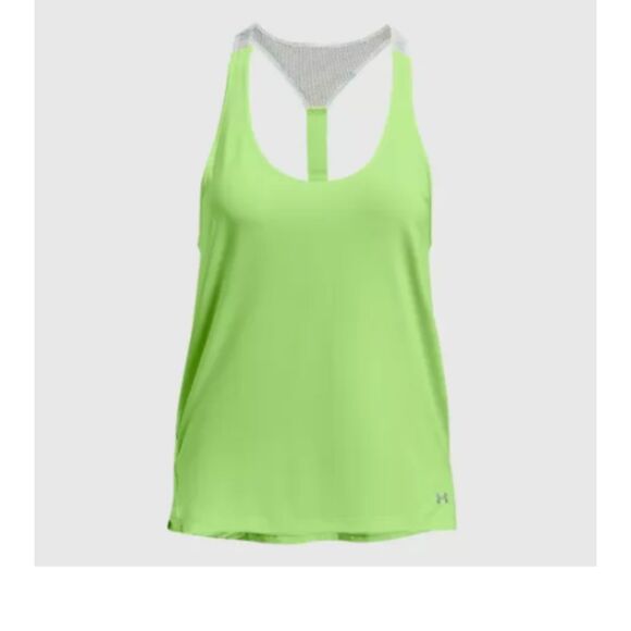 NWT Under Armour Active Tank Top Loose Fit White Straps Sz M - Picture 2 of 3